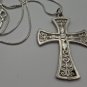 Armenian Cross Pendant Sterling Silver .925:  Enamel Filigree Faith Necklace