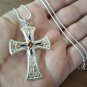 Armenian Cross Pendant Sterling Silver .925:  Enamel Filigree Faith Necklace