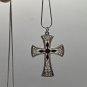 Armenian Cross Pendant Sterling Silver .925:  Enamel Filigree Faith Necklace