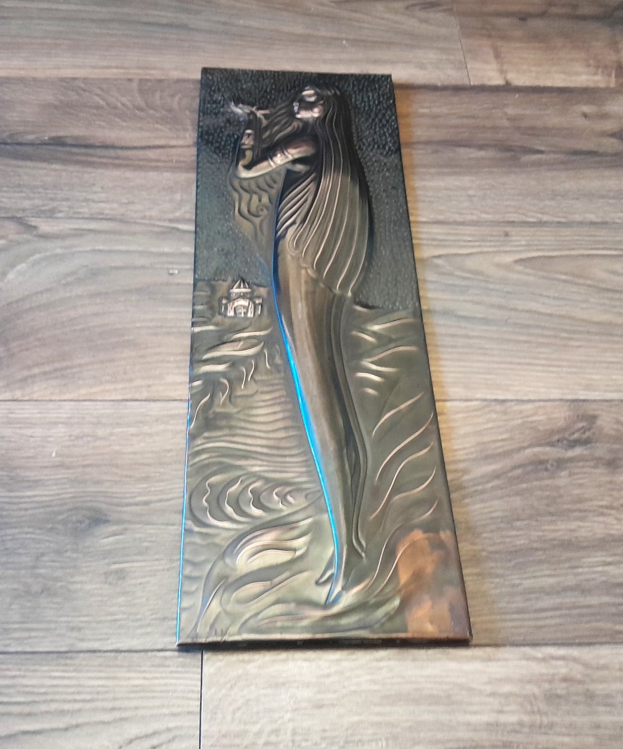 Vintage Embossed Copper Wall Art &acirc;�� Achtamar Armenian Legend of Tamar &acirc;�� Soviet Era 1960s&acirc;��70s