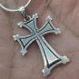 Armenian Cross Necklace in Sterling Silver .925 with Eternity Pendant: Handmade Faith Jewelry