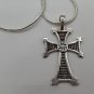 Armenian Cross Necklace in Sterling Silver .925 with Eternity Pendant: Handmade Faith Jewelry
