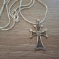 Armenian Cross Necklace in Sterling Silver .925 with Eternity Pendant: Handmade Faith Jewelry