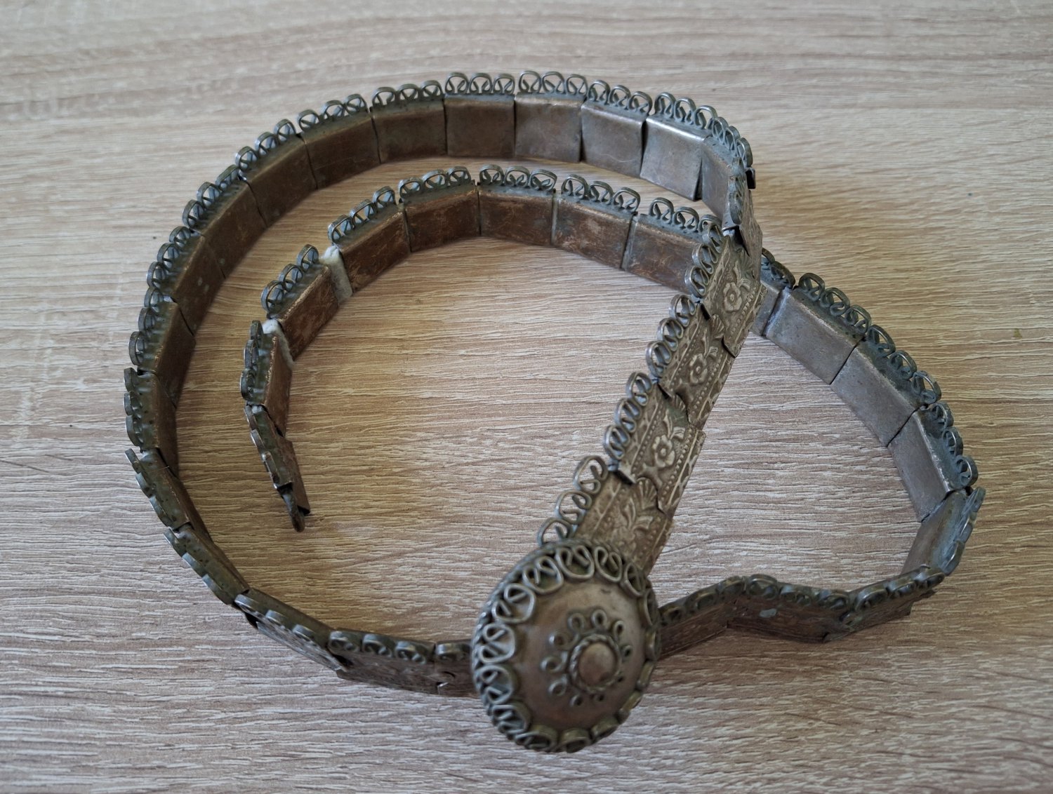 Vintage Armenian Melchior Leather Soviet Belt: 1960s Armor Link Belt