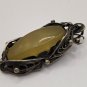 Vintage Armenian Soviet Filigree Agate Pendant: 1960s Ethnic Necklace