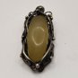 Vintage Armenian Soviet Filigree Agate Pendant: 1960s Ethnic Necklace