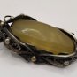 Vintage Armenian Soviet Filigree Agate Pendant: 1960s Ethnic Necklace