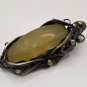 Vintage Armenian Soviet Filigree Agate Pendant: 1960s Ethnic Necklace