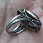 Vintage Armenian Soviet Filigree Ring: 1960s Mahogany Obsidian Jewelry