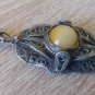 Vintage Armenian Soviet Filigree Agate Pendant: 1960s Antique Heritage Jewelry