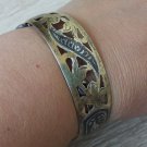 Vintage Soviet Silver .875 Cuff Bracelet – Adjustable Ethnic Hammer & Sickle Star Hallmarked