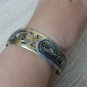Vintage Soviet Silver .875 Cuff Bracelet &acirc;�� Adjustable Ethnic Hammer & Sickle Star Hallmarked