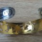 Vintage Soviet Silver .875 Cuff Bracelet &acirc;�� Adjustable Ethnic Hammer & Sickle Star Hallmarked
