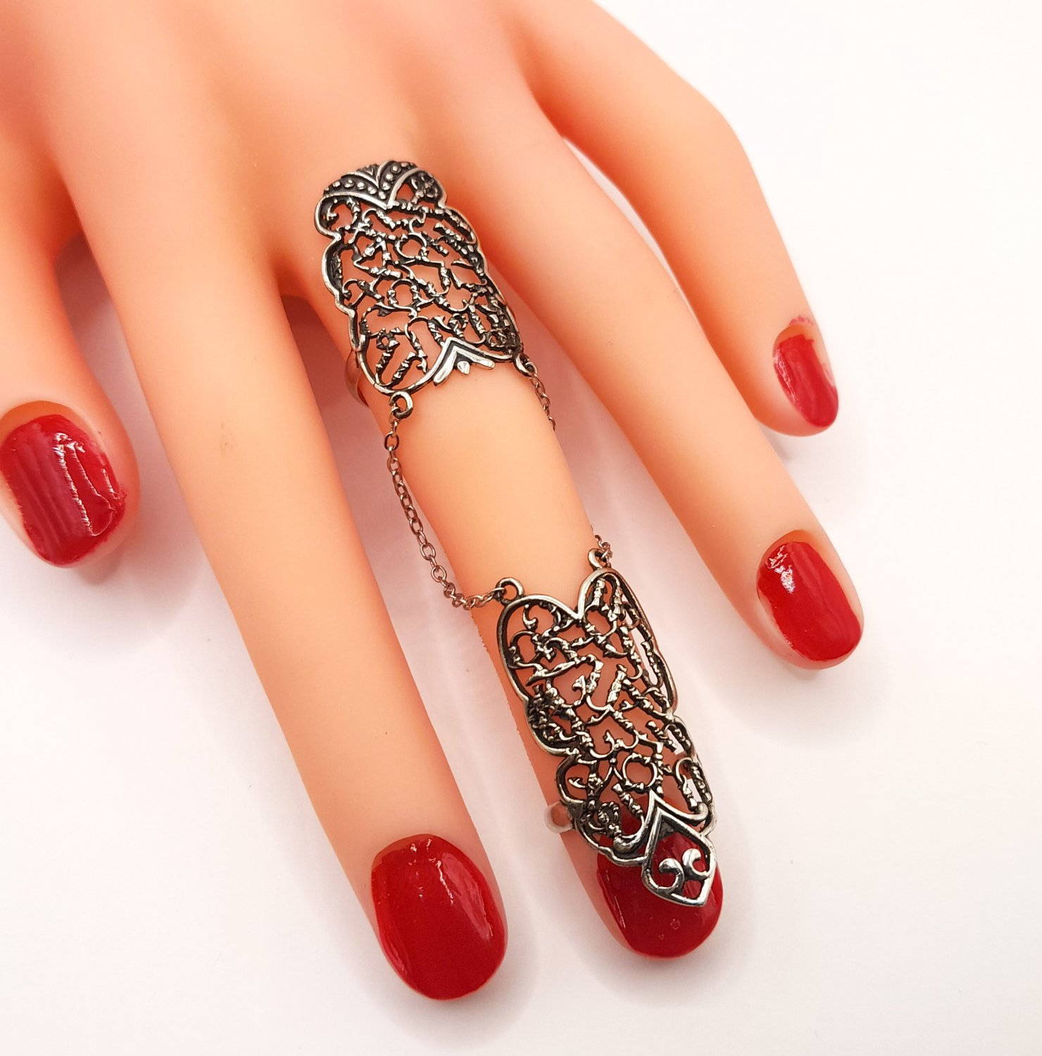 Armenian Adjustable Alphabet Double Ring &acirc;�� Sterling Silver .925