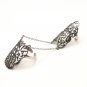 Armenian Adjustable Alphabet Double Ring &acirc;�� Sterling Silver .925