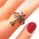 Armenian Cross Ring Sterling Silver Adjustable with Eternity Symbol, Faith Jewelry