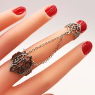 Armenian Adjustable Alphabet Double Ring: Sterling Silver .925
