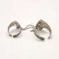 Armenian Adjustable Alphabet Double Ring: Sterling Silver .925