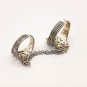 Armenian Adjustable Alphabet Double Ring: Sterling Silver .925