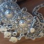 Armenian Pomegranate Armor Belt: Silver Oxidized Ethnic Belly Dance Jewelry