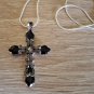 Armenian Cross Sterling Silver Obsidian Pendant &acirc;�� Handmade Faith Necklace