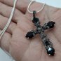 Armenian Cross Sterling Silver Obsidian Pendant &acirc;�� Handmade Faith Necklace