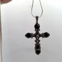 Armenian Cross Sterling Silver Obsidian Pendant &acirc;�� Handmade Faith Necklace
