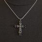 Armenian Cross Sterling Silver Obsidian Pendant &acirc;�� Handmade Faith Necklace