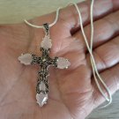 Armenian Cross of Faith – Sterling Silver & Rose Quartz