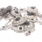 Armenian Flowery Shield Belt â Silver Oxidized Ethnic Jewelry with Pomegranate Coins & Black Onyx