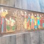 Vintage Armenian Copper Enamel Wall Relief: Sasun Dance, Soviet Era 1970s&acirc;��80s Embossed Home D&Atilde;&copy;cor