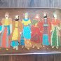 Vintage Armenian Copper Enamel Wall Relief: Sasun Dance, Soviet Era 1970s&acirc;��80s Embossed Home D&Atilde;&copy;cor