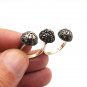 Handmade Double Two-Finger Ring Sterling Silver .925: Adjustable Unique Design