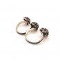 Handmade Double Two-Finger Ring Sterling Silver .925: Adjustable Unique Design
