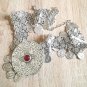 Armenian Ethnic Flowery Link Belt with Tigran the Great Coin & Red Gemstone