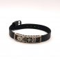 Leather Bracelet with Armenian Cross & Eternity Symbol Sterling Silver .925