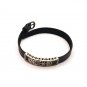 Leather Bracelet with Armenian Cross & Eternity Symbol Sterling Silver .925