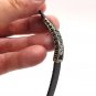 Leather Bracelet with Armenian Cross & Eternity Symbol Sterling Silver .925