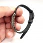 Leather Bracelet with Armenian Cross & Eternity Symbol Sterling Silver .925