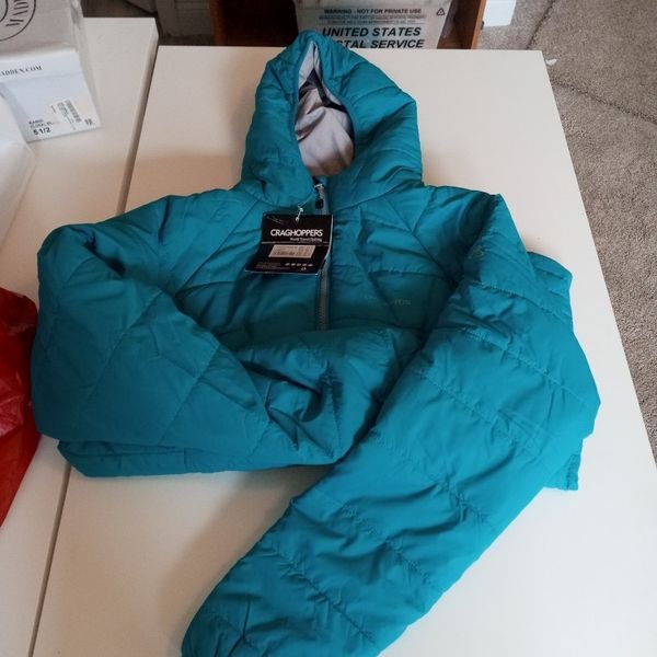 Craghoppers Lightweight Winter Coat Teal Kids 18