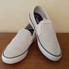 Sperry Women's Pier Side Leather Slip on Shoes (9.5 M White) NEW in box
