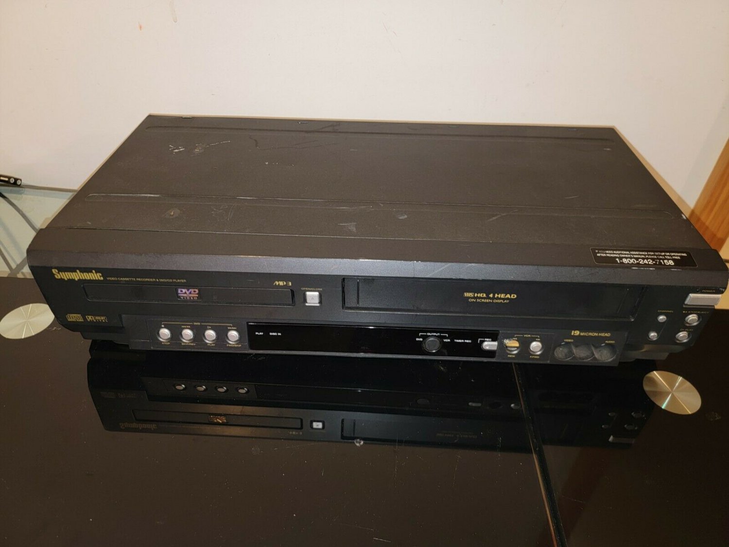 Symphonic WF803 VHS Player VCR Recorder & DVD / CD Player Combo PARTS