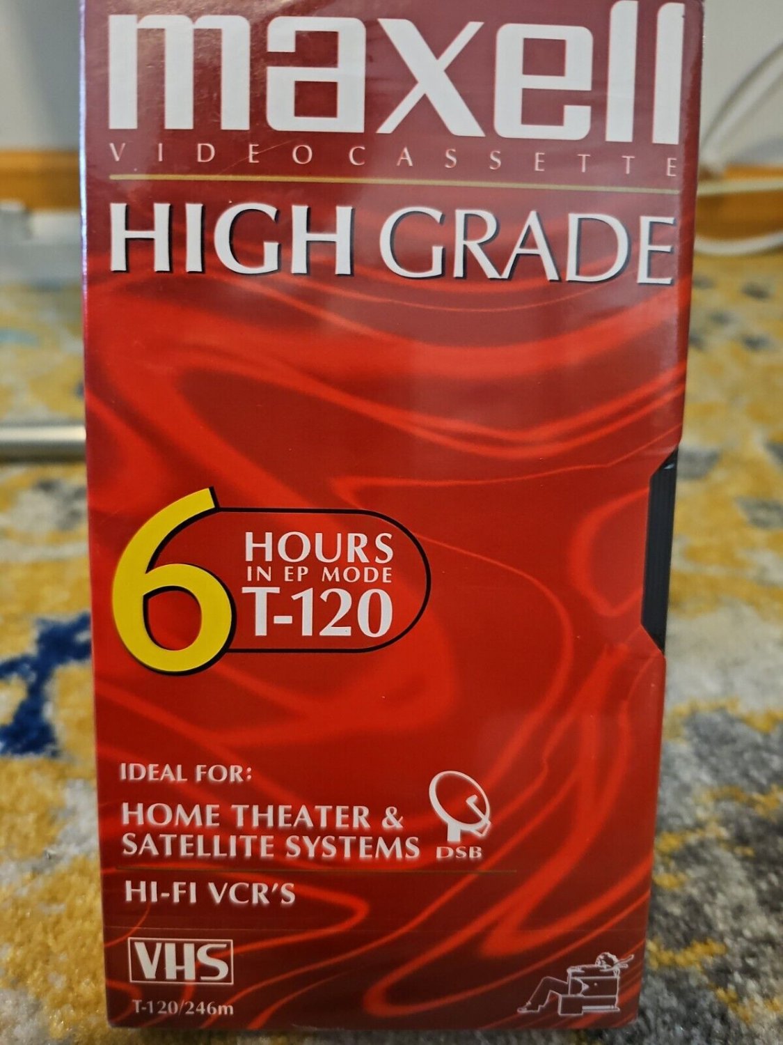 Maxell Videocassette T120 Blank VHS Tape High Grade 6 Hours NEW Sealed