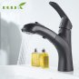 Bathroom  Mix Hot and Cold Black Pull Out Wash Basin Water Faucet Vanity Sink Mixer TaP