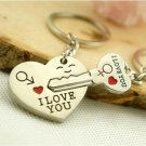 Romantic style key chain for lovers, heart-shaped key chain.