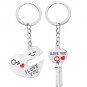 Romantic style key chain for lovers, heart-shaped key chain.
