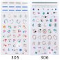 2 pcs 3D New Flower Star Nail Art Sticker Decal Manicure Professional Design