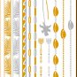 5X Large 8x6 inch Gold Metallic Temporary Transfer Tattoo Bracelet Free shippin