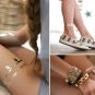 5X Large 8x6 inch Gold Metallic Temporary Transfer Tattoo Bracelet Free shippin