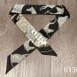Zebra Black Silk Twilly Scarf Hair Handbag purse handle Wrap Free shipping